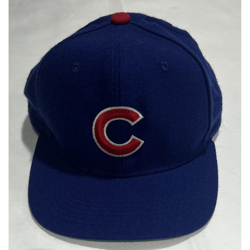 Chicago Cubs New Era Hat Cap Mens Small-Medium Blue Snap Back Vintage 80s 90s
